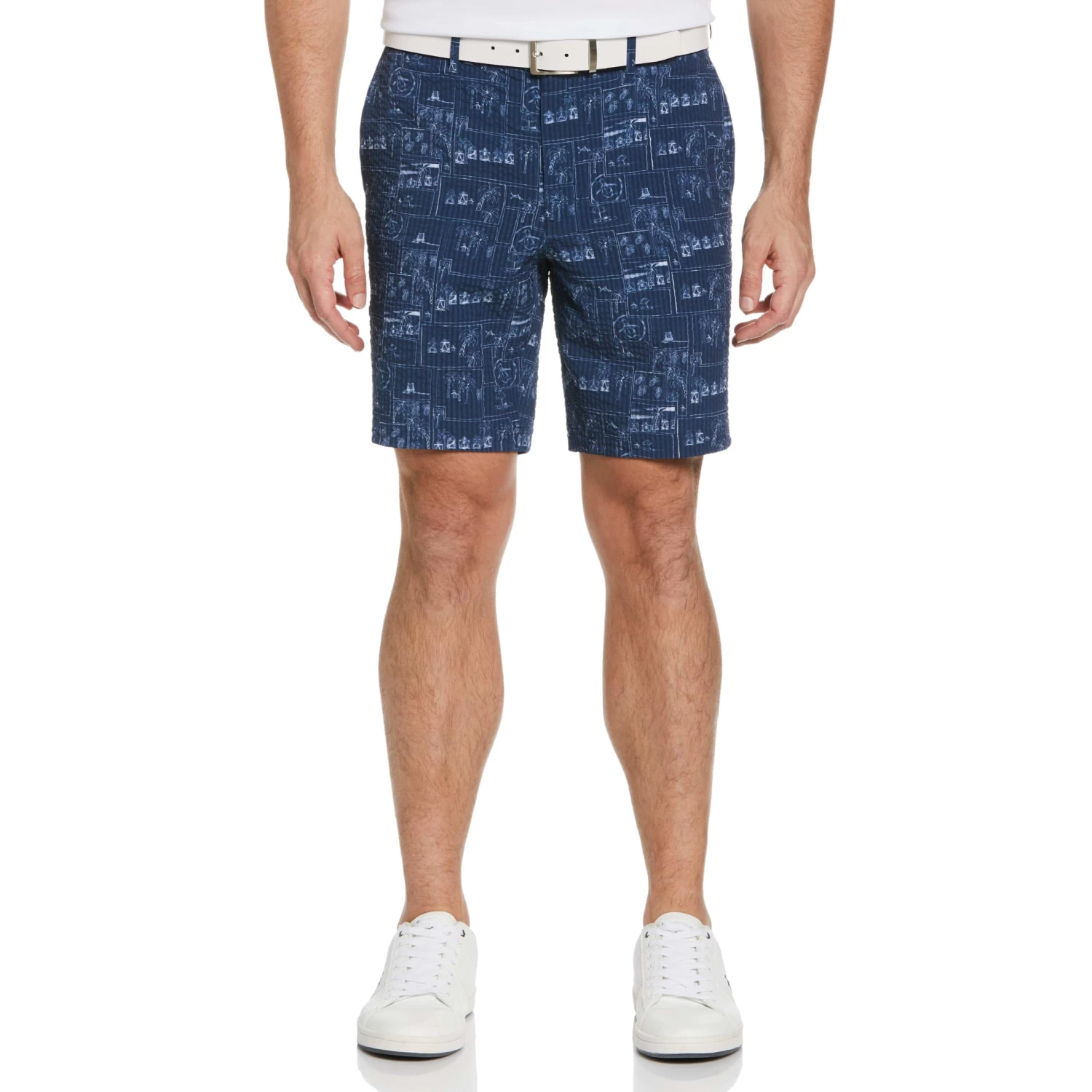 Original Penguin Beach Club Print Seersucker 8" Golf Shorts 1 Original Penguin Beach Club Print Seersucker 8" Golf Shorts