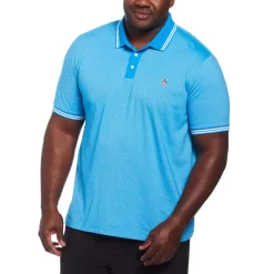 Original Penguin Big & Tall Cotton Jacquard Allover Dobby Print Polo