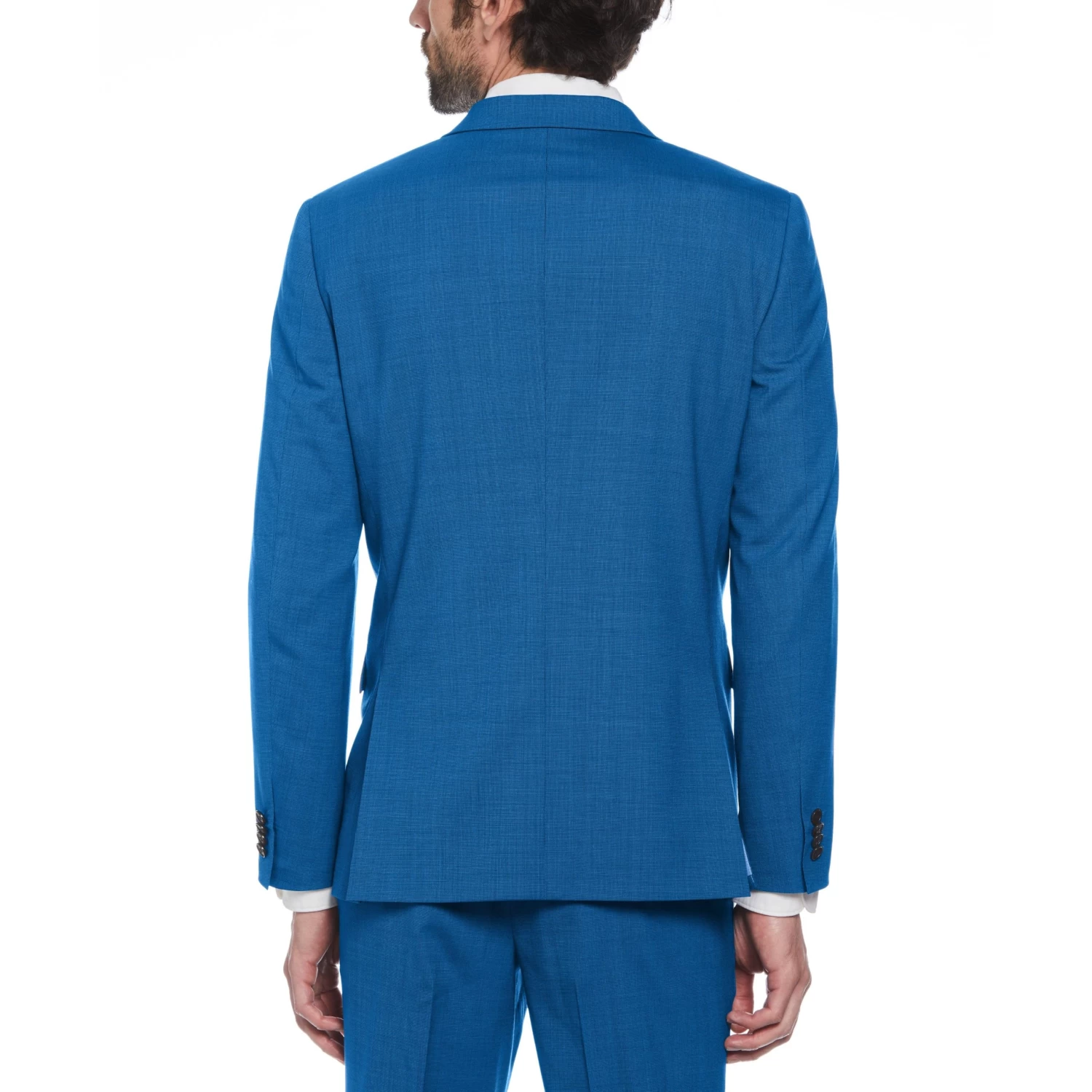 Original Penguin Blue Textured Wool Blend Two Piece Suit 3 Original Penguin Blue Textured Wool Blend Two Piece Suit - Image 3