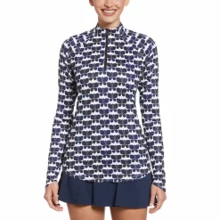 Original Penguin Butterfly Print Sun Protection Tennis Shirt