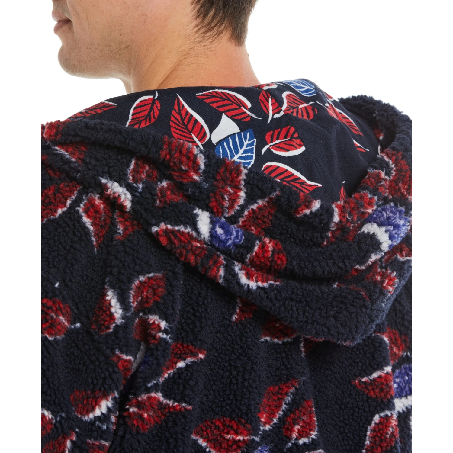 Original Penguin Leaf Print Sherpa Hoodie 4 Original Penguin Leaf Print Sherpa Hoodie - Image 4