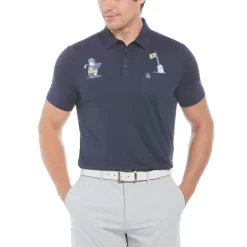 Original Penguin Mixed Media Polar Pete Print Golf Polo Shirt