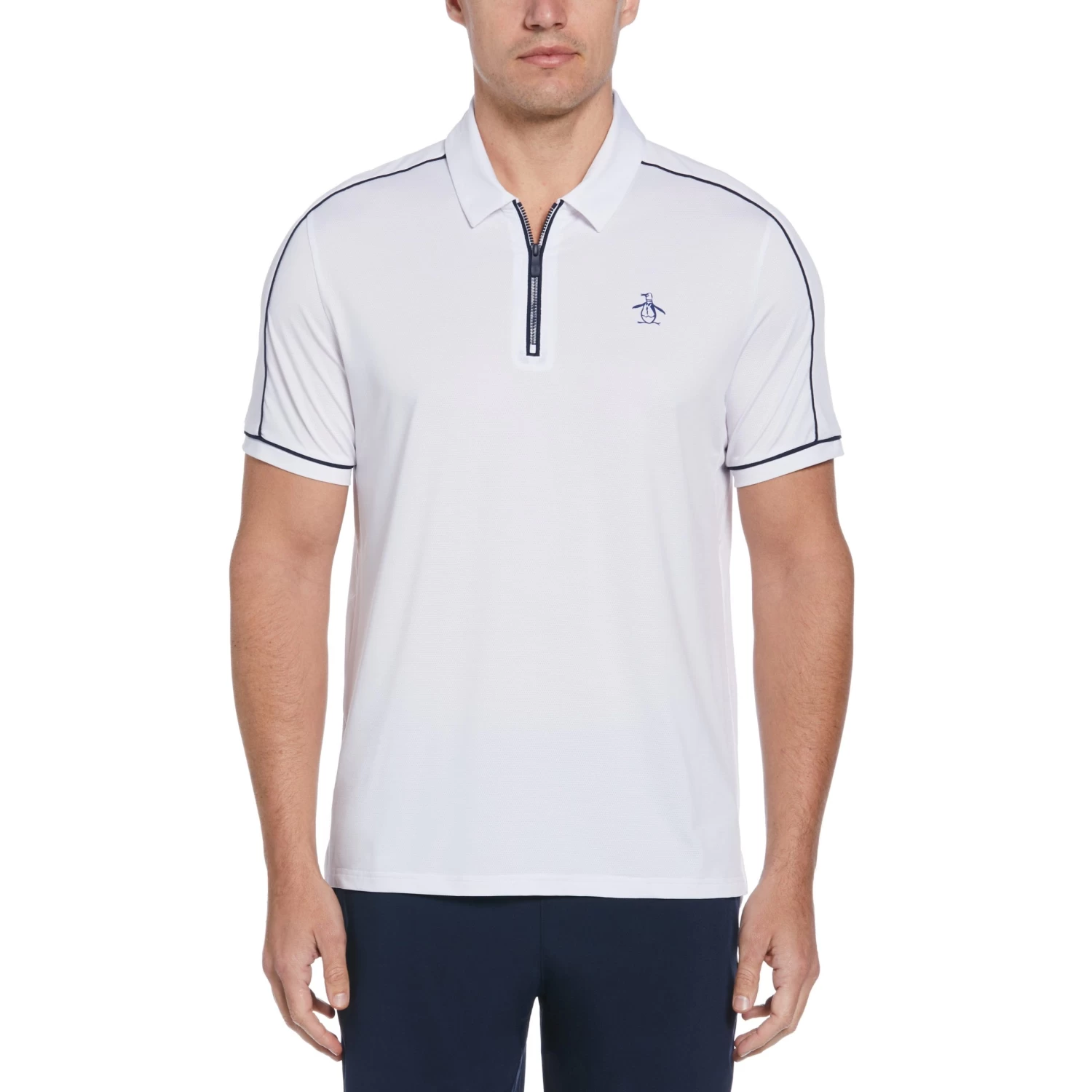 Original Penguin Piped Performance 1/4 Zip Tennis Polo 1 Original Penguin Piped Performance 1/4 Zip Tennis Polo