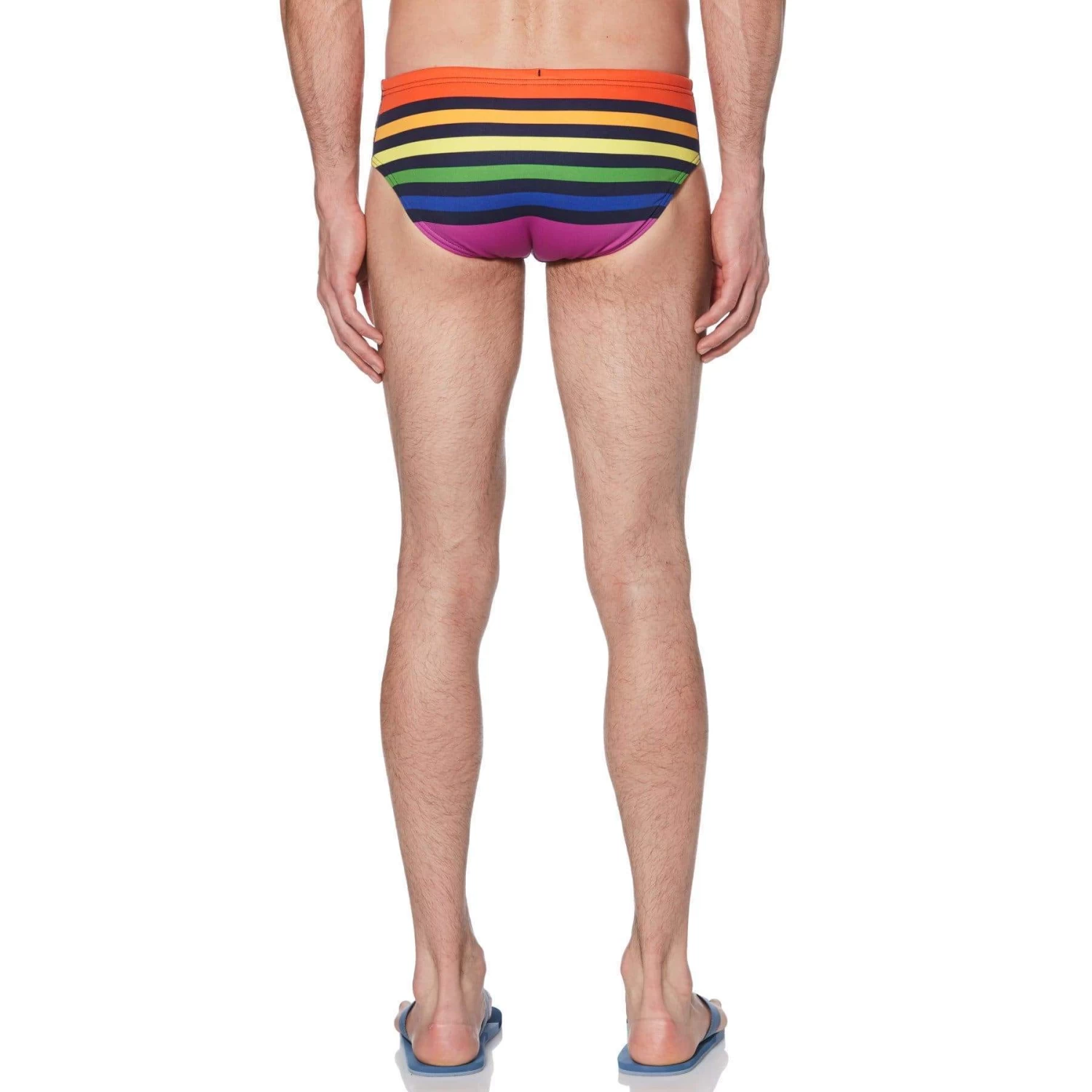 Original Penguin Pride Rainbow Stripe Swim Brief 2 Original Penguin Pride Rainbow Stripe Swim Brief - Image 2