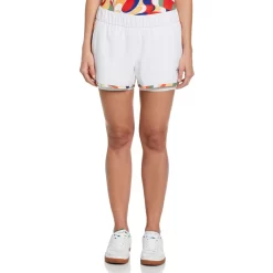 Original Penguin Women's 3" Printed Trim Stretch Tennis Shorts