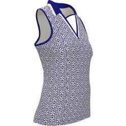 Original Penguin Women's Abstract Printed V-Neck Golf Top -Original Penguin Store Womens Abstract Printed V Neck Golf Top Original Penguin 3 scaled