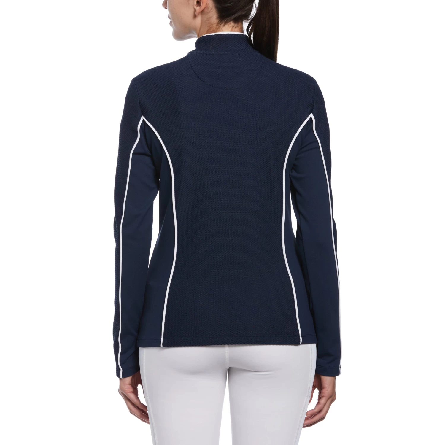 Original Penguin Women's Contrast Piping Quarter Zip Shirt 2 Original Penguin Women's Contrast Piping Quarter Zip Shirt - Image 2