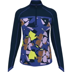 Original Penguin Women's Floral Print 1/4 Zip Sun Protection Shirt