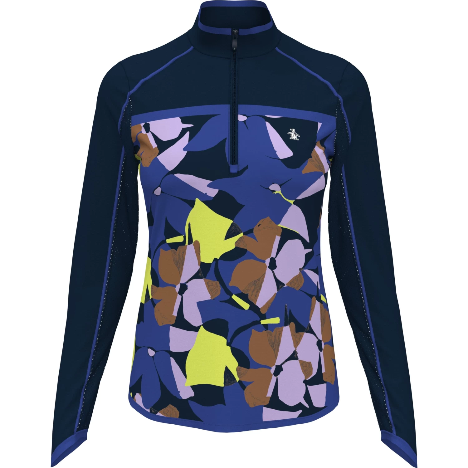 Original Penguin Women's Floral Print 1/4 Zip Sun Protection Shirt 1 Original Penguin Women's Floral Print 1/4 Zip Sun Protection Shirt